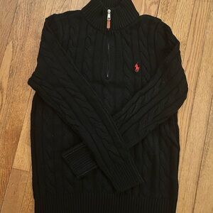 Ralph Lauren Black Polo Quarter Zip